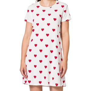 Petit Bateau Girls' Heart Print Nightgown Valentine’s Day Size 14